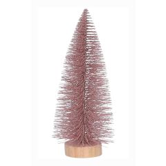 Lichtroze Glitter Kerstboom 25 cm - House of Seasons