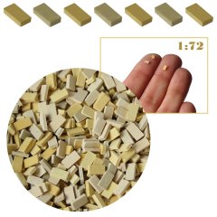 Miniatuur Bakstenen Beige Mix - 1:72 - 2500 Stuks