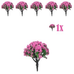 Miniatuur Bloesemplantje met Fuchsia Bloemetjes - 4cm