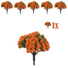 Miniatuur Bloesemstruik met Oranje Bloemen - 5cm