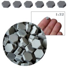 Miniatuur Hexagon Straatstenen Donkergrijs - 270 Stuks - 1:32
