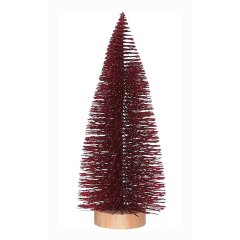 Rood Glitter Kerstboompje 15 cm - House of Seasons