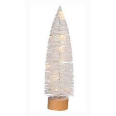 Verlicht Glitter Boompje Wit 15 cm - House of Seasons