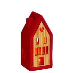 Verlicht Huisje Rood Small - House of Seasons