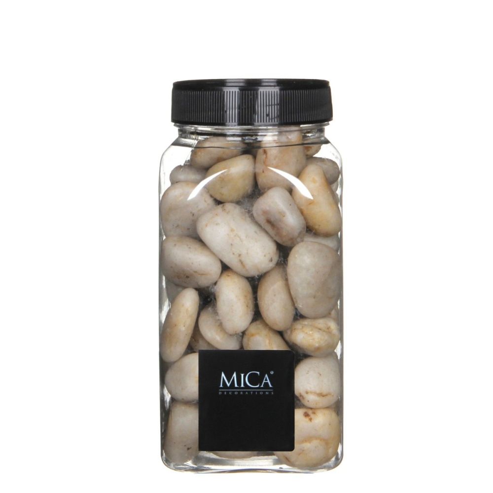 Beige Decoratie steentjes 650ml - Mica Decorations - - Steen - 8711473553055
