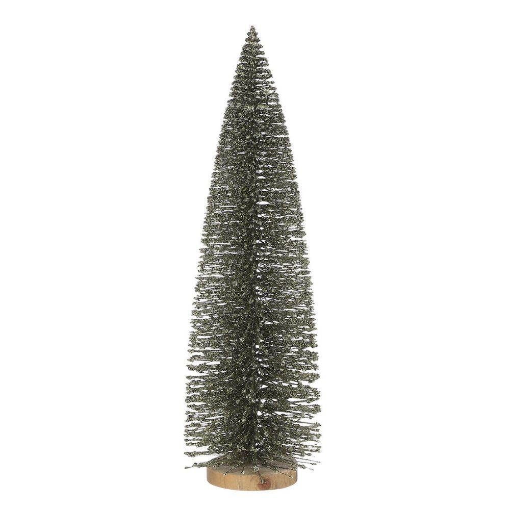 Groen Glitter Kerstboompje 15 cm - House of Seasons -   -  -  8718861976212