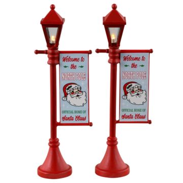 Lemax - North Pole Lamppost - Set van 2 