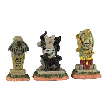 Spooky Town Headstones - Set van 3 - Nu Voorverkoop