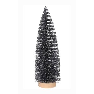 Antraciet Glitter Kerstboompje 15 cm - House of Seasons