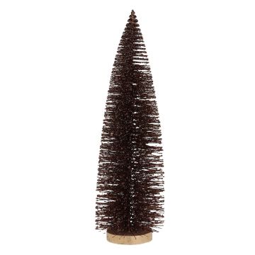 Bruin Glitter Kerstboompje 15 cm - House of Seasons