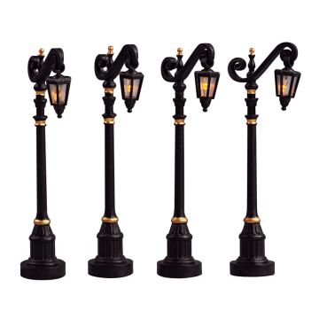 Lemax - Colonial Street Lamp - Set of 4 - Nu Voorverkoop