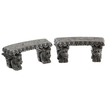 Spooky Town - Gargoyle Stone Benches - Set van 2