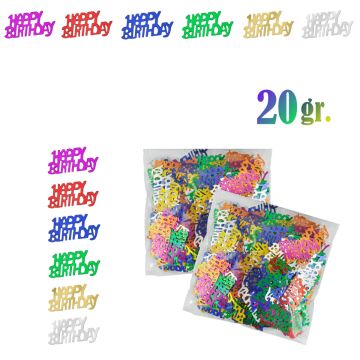 Happy Birthday Confetti - Metallic Mix - 20 Gram