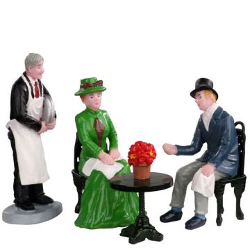 Lemax - Cafe Society - Set van 4 - Nu Voorverkoop