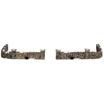 Lemax - Colonial Stone Wall - Set van 10 - Nu Voorverkoop