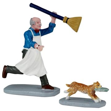 Lemax - Feline Fish Thief - Set van 2 - Nu Voorverkoop