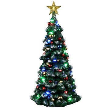 Lemax - Snowy Christmas Tree 16.5 cm - Met Licht