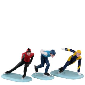 Lemax - Speed Skaters - Set van 3 