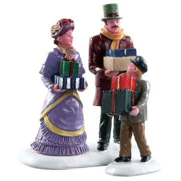 Lemax - Walking Family - Set van 2 - Nu Voorverkoop