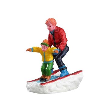 Lemax - Father and Son Skiing