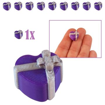 Luxe Hartvormig Miniatuur Cadeau Paars
