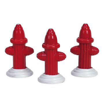 Lemax - Metal Fire Hydrant set of 3