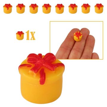 Mini Cadeautje Rond Geel