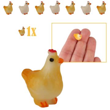 Mini Kipje Geel Wit