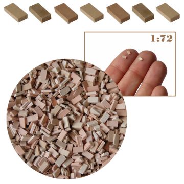 Miniatuur Bakstenen Terracotta Mix - XS - 1:72 - 2500 Stuks