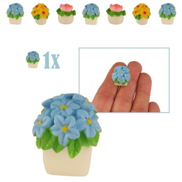 Miniatuur Bloempot met Vergeet-Mij-Nietjes