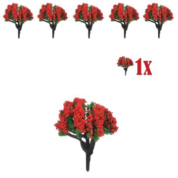 Miniatuur Bloesemplantje met Rode Bloemetjes - 4cm