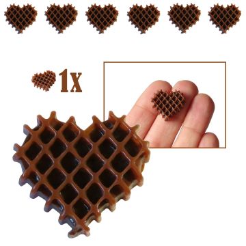 Miniatuur Chocolade Hart Wafel