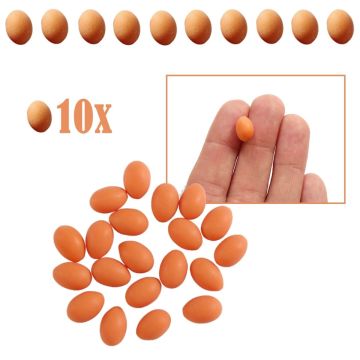 Miniatuur Eitjes Bruin - Set van 10