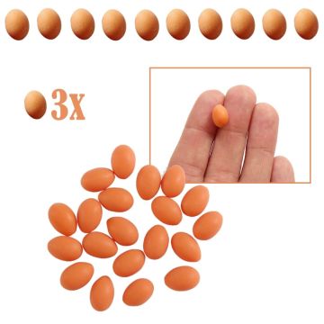 Miniatuur Eitjes Bruin - Set van 3
