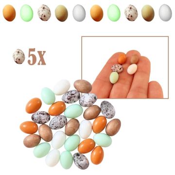 Miniatuur Eitjes Gekleurd - Set van 5