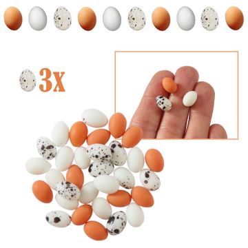 Miniatuur Eitjes Gemengd - Set van 3