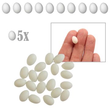 Miniatuur Eitjes Wit - Set van 5
