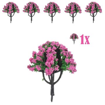 Miniatuur Heester met Fuchsia Bloesem - 6cm