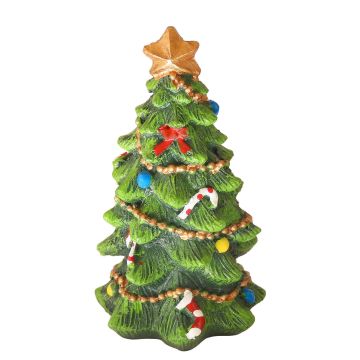 Miniatuur Kerstboom met Gekleurde Kerstballen - 11cm