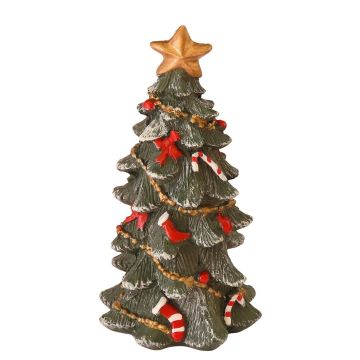Miniatuur Kerstboom met Rode Kerstballen - 11cm