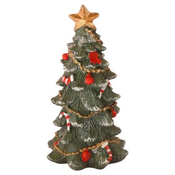Miniatuur Kerstboom met Rode Kerstballen - 14cm
