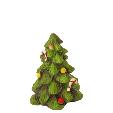 Miniatuur Kerstboompje met Gekleurde Kerstballen - 3.5cm
