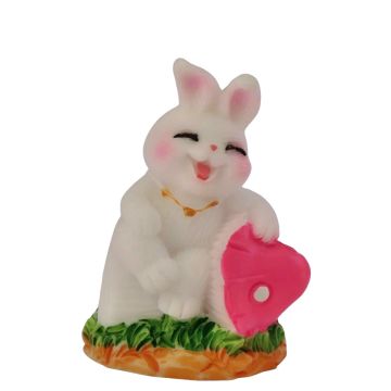 Miniatuur Konijn op Roze Paddenstoel