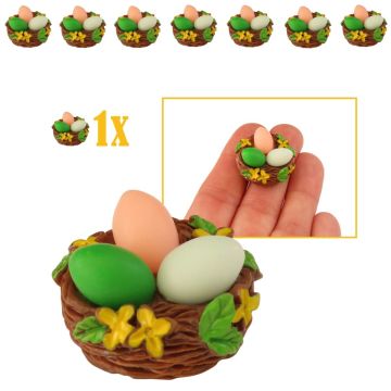 Miniatuur Paaseitjes in Nestje