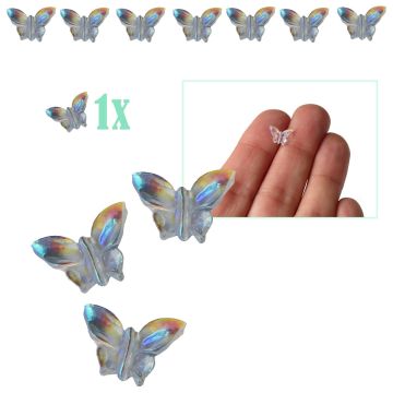 Miniatuur Vlinder Holografisch Wit