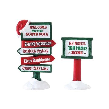 Lemax - North Pole Signs - Set van 2 