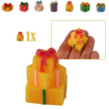 Opgestapelde Miniatuur Cadeaus Geel