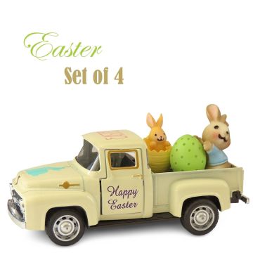 Paas Truck Happy Easter met Paashaasjes - Cream