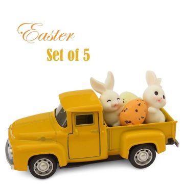 Paastruck met Paaseieren en Haasjes - Yellow