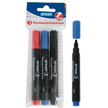 Permanent Markers - Set van 3 - Stylex